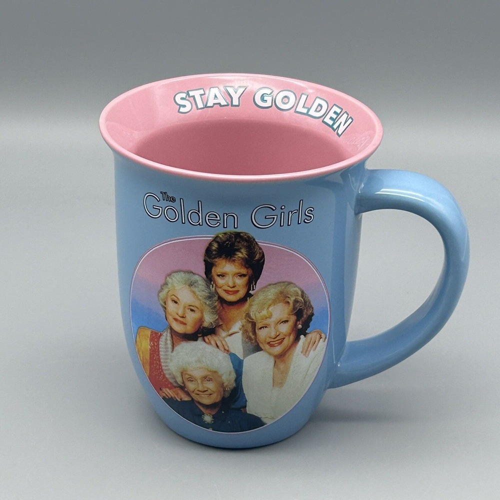 The Golden Girls "Stay Golden" Wide Rim Ceramic Coffee Mug 16 Ounces